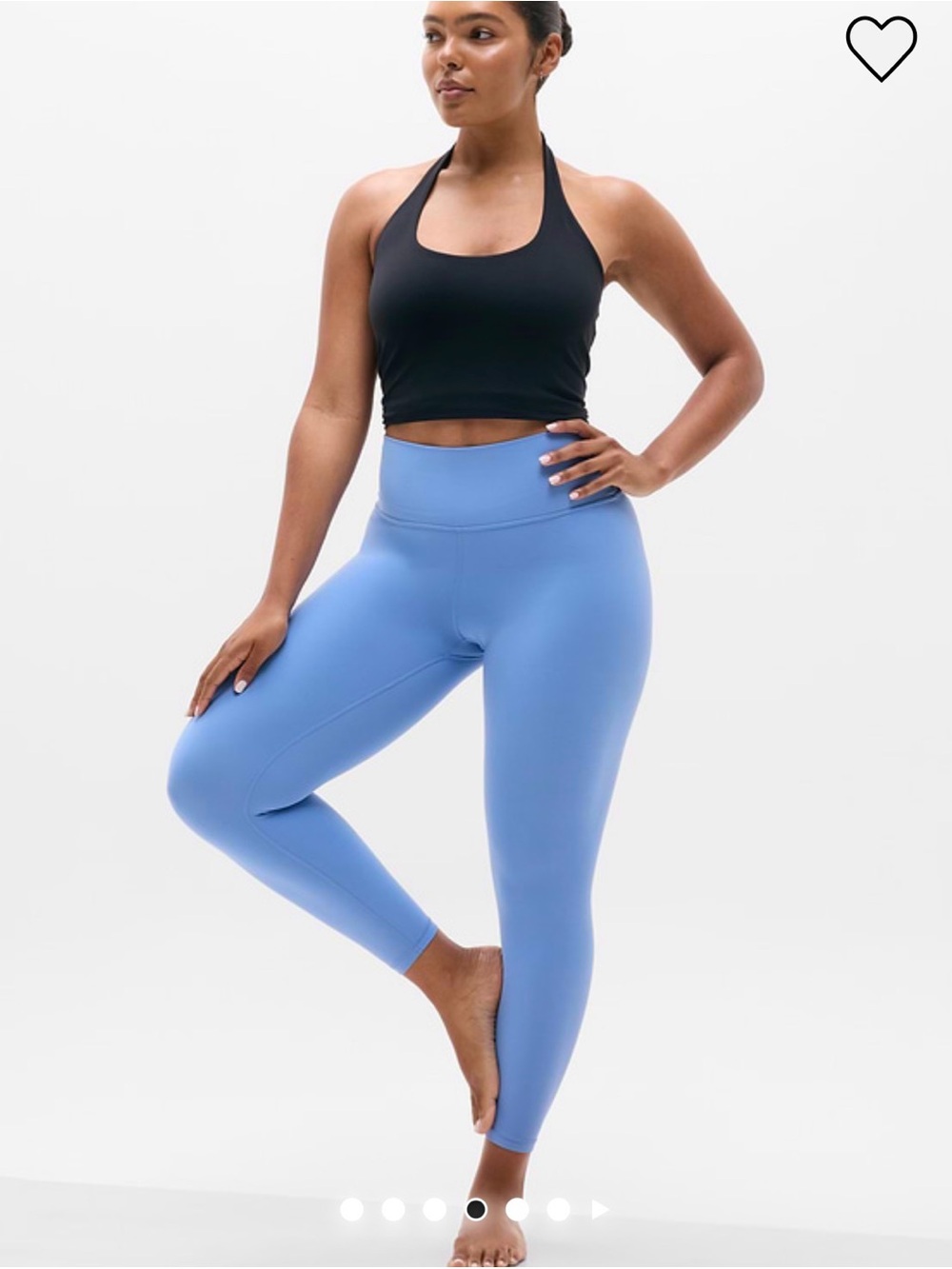 Athleta The Transcend 7/8 High Rise Legging Blue Waterfall sz S